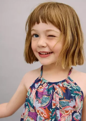 Kombinezon w kwiatowy wzór