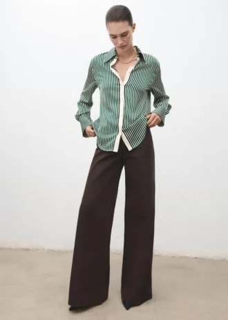 Kombinowana koszula w paski