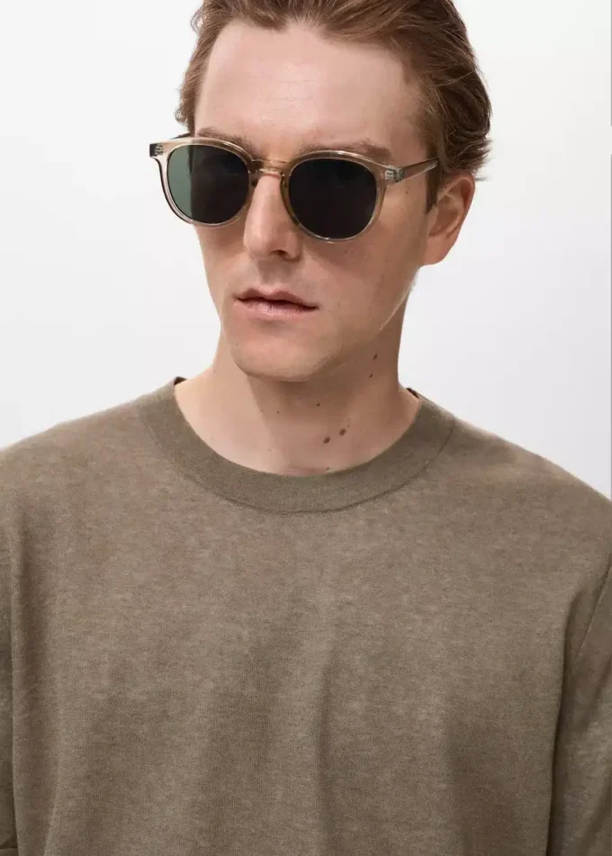 Kontrastowa koszulka z mieszanki bawełny Kontrastowa koszulka z mieszanki bawełny