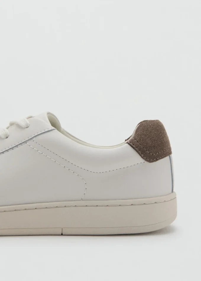 Kontrastowe skórzane trampki Kontrastowe skórzane trampki