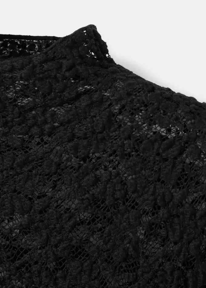 Koronkowa bluzka z kołnierzem typu perkins Koronkowa bluzka z kołnierzem typu perkins