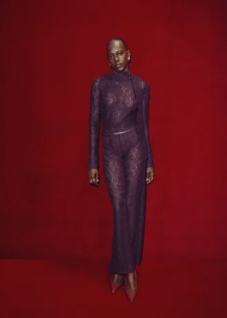 Koronkowa koszula z szalikiem