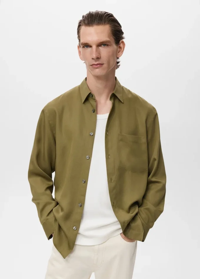 Koszula 100% lyocell z kieszenią