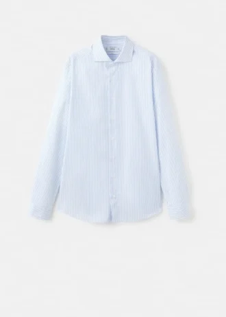 Koszula bawełniana w paski o dopasowanym kroju