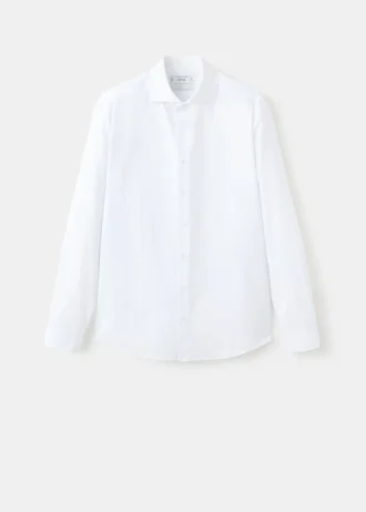 Koszula bawełniana w paski o dopasowanym kroju