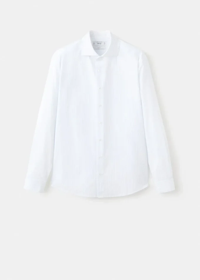 Koszula bawełniana w paski o dopasowanym kroju Koszula bawełniana w paski o dopasowanym kroju