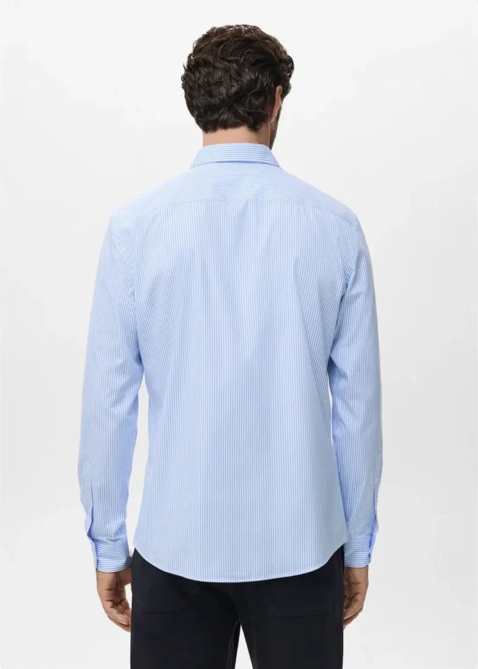 Koszula bawełniana w paski o regularnym kroju Koszula bawełniana w paski o regularnym kroju