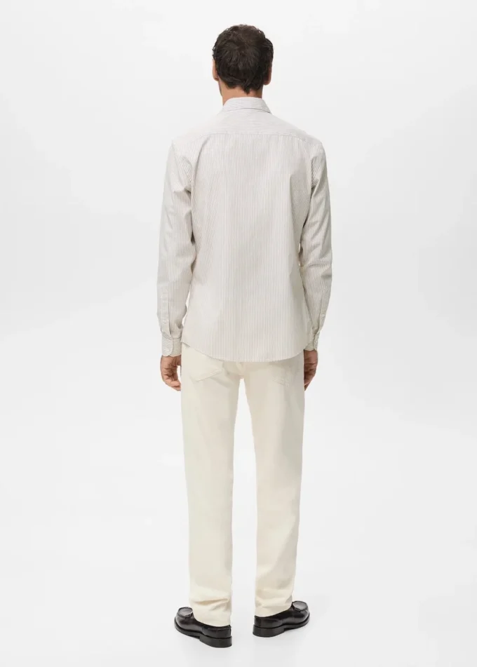 Koszula bawełniana w paski o regularnym kroju Koszula bawełniana w paski o regularnym kroju