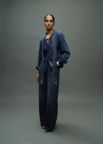 Koszula dżinsowa z kokardą