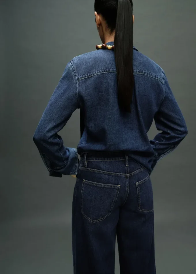 Koszula dżinsowa z kokardą Koszula dżinsowa z kokardą