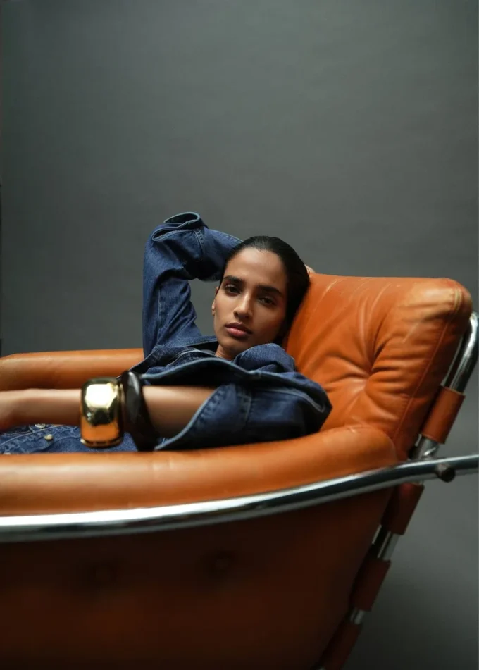 Koszula dżinsowa z kokardą Koszula dżinsowa z kokardą