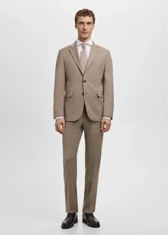 Koszula garniturowa z bawełnianej popeliny o dopasowanym kroju