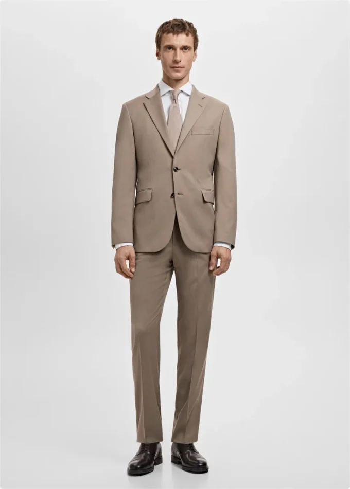 Koszula garniturowa z bawełnianej popeliny o dopasowanym kroju