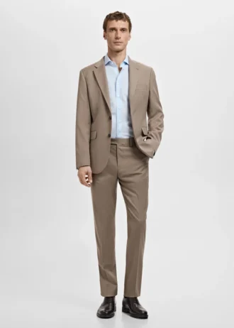 Koszula garniturowa z bawełnianej popeliny o dopasowanym kroju