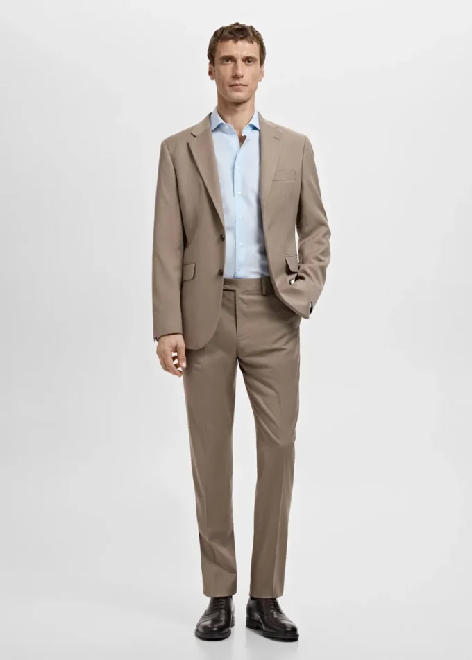 Koszula garniturowa z bawełnianej popeliny o dopasowanym kroju Koszula garniturowa z bawełnianej popeliny o dopasowanym kroju