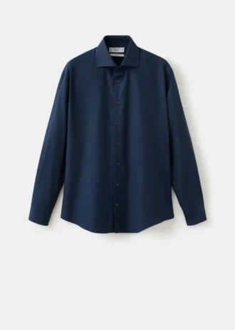 Koszula garniturowa z bawełnianej popeliny o dopasowanym kroju