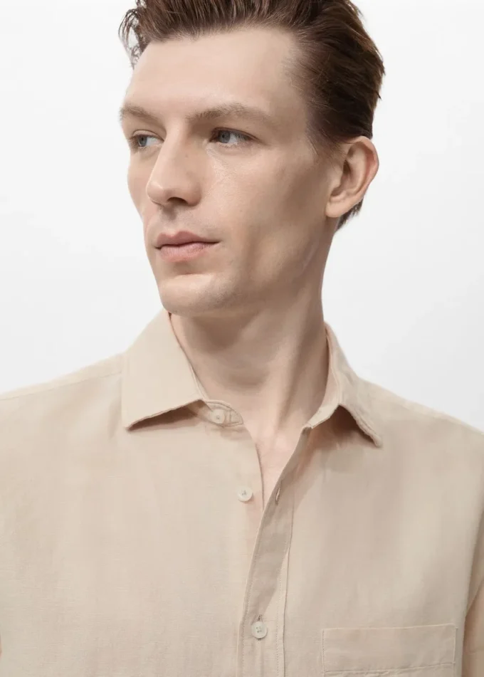 Koszula lniana z kieszeniami Koszula lniana z kieszeniami