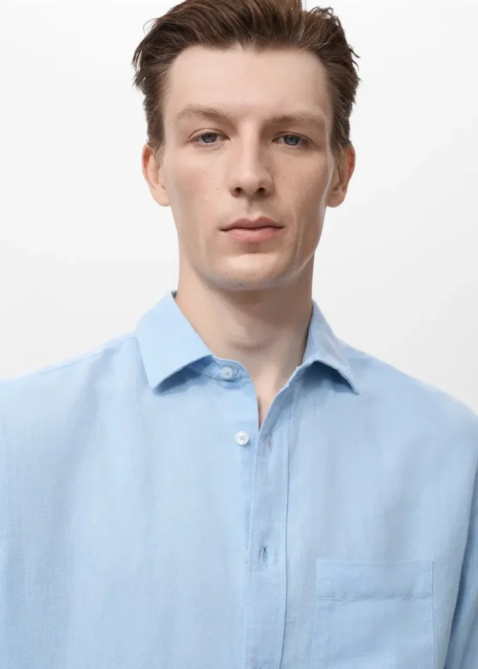 Koszula lniana z kieszeniami Koszula lniana z kieszeniami