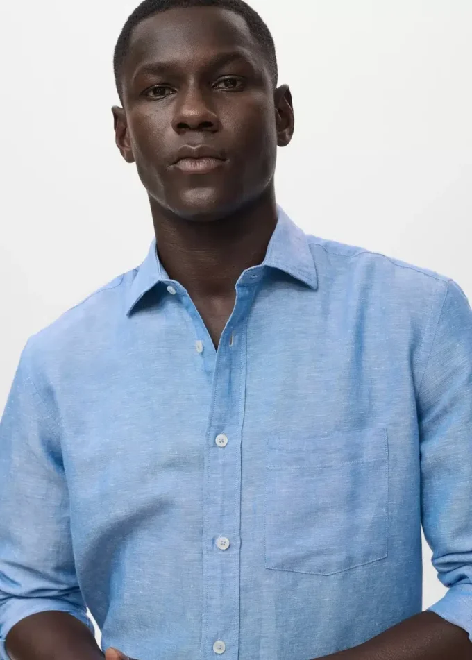 Koszula lniana z kieszeniami Koszula lniana z kieszeniami