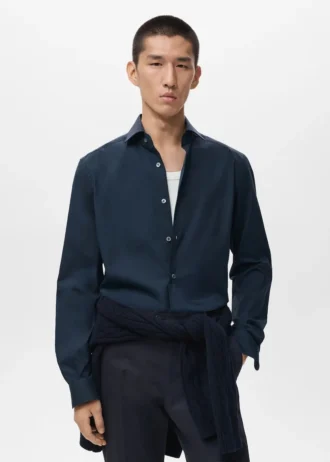 Koszula o dopasowanym kroju, 100% bawełna