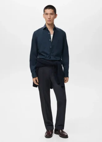 Koszula o dopasowanym kroju, 100% bawełna