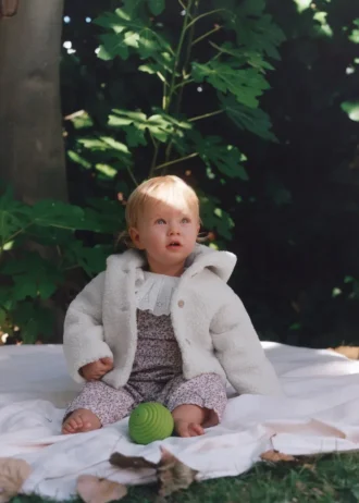 Koszula ogrodniczka z kwiatowym wzorem z sztruksu