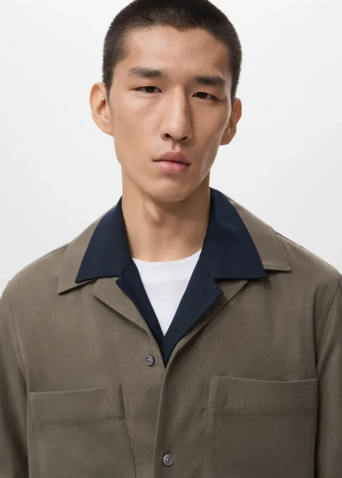 Koszula oversize o regularnym kroju z kieszenią Koszula oversize o regularnym kroju z kieszenią