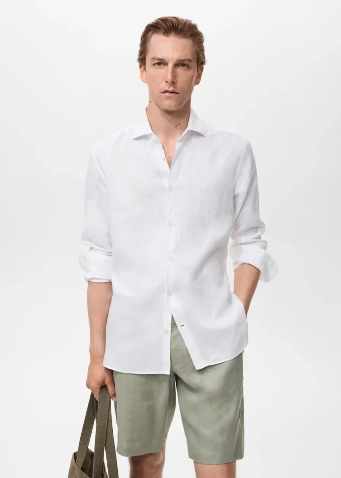 Koszula slim fit, 100% len Koszula slim fit, 100% len