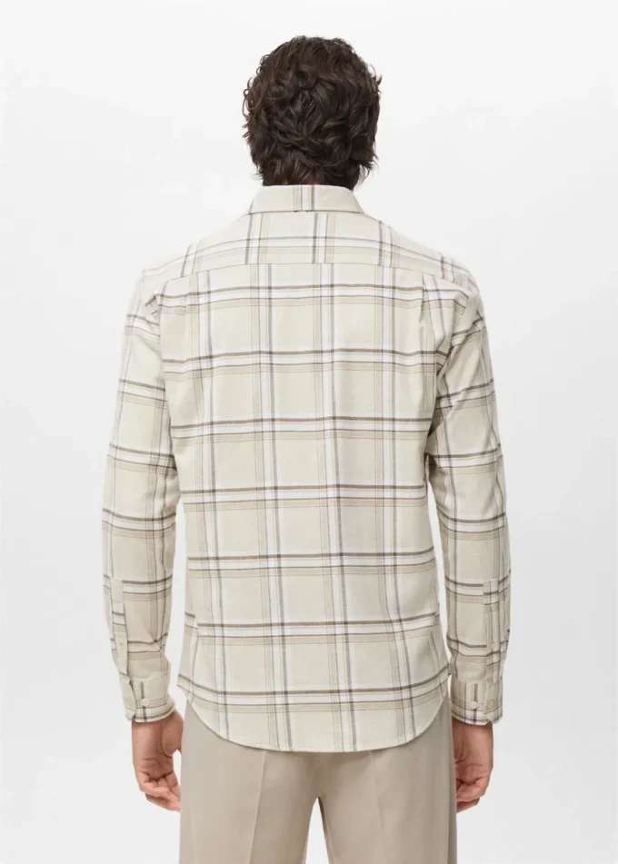 Koszula w kratę z 100% bawełny flanelowej Koszula w kratę z 100% bawełny flanelowej