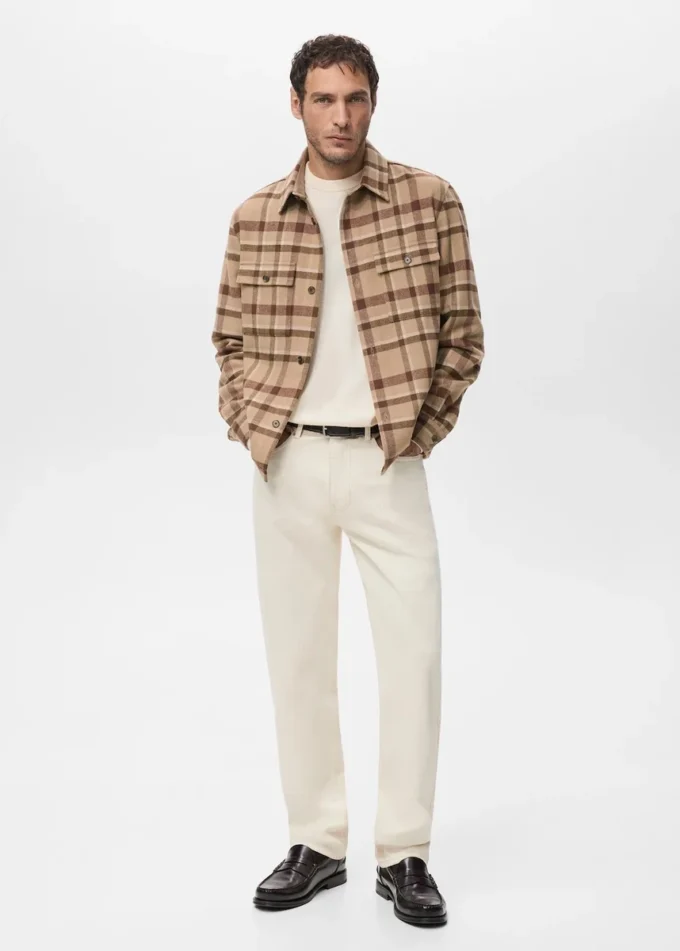 Koszula w kratkę z kieszeniami Koszula w kratkę z kieszeniami