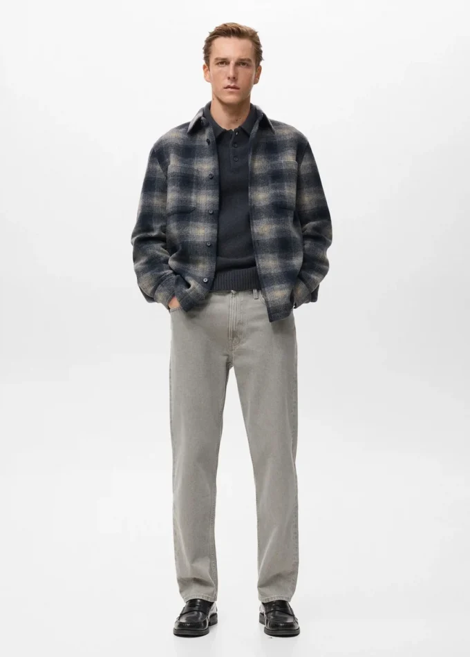 Koszula w kratkę z kieszeniami Koszula w kratkę z kieszeniami