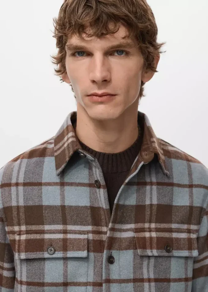 Koszula w kratkę z kieszeniami Koszula w kratkę z kieszeniami