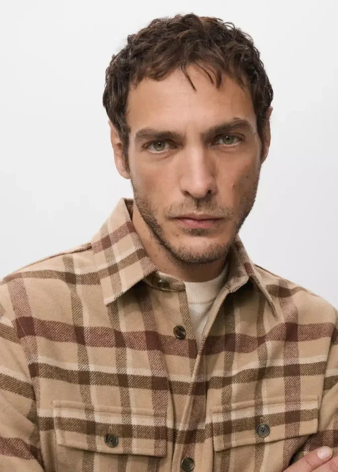 Koszula w kratkę z kieszeniami Koszula w kratkę z kieszeniami