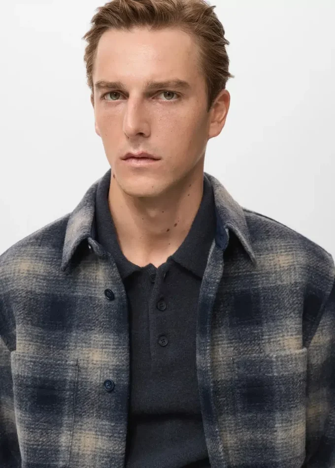 Koszula w kratkę z kieszeniami Koszula w kratkę z kieszeniami