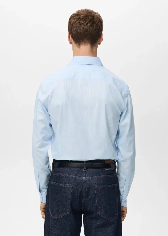 Koszula w paski o dopasowanym kroju, 100% bawełna Koszula w paski o dopasowanym kroju, 100% bawełna