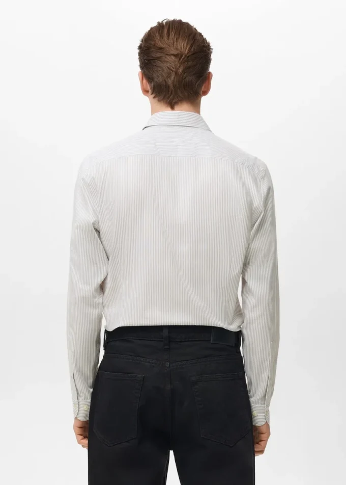 Koszula w paski o dopasowanym kroju, 100% bawełna Koszula w paski o dopasowanym kroju, 100% bawełna