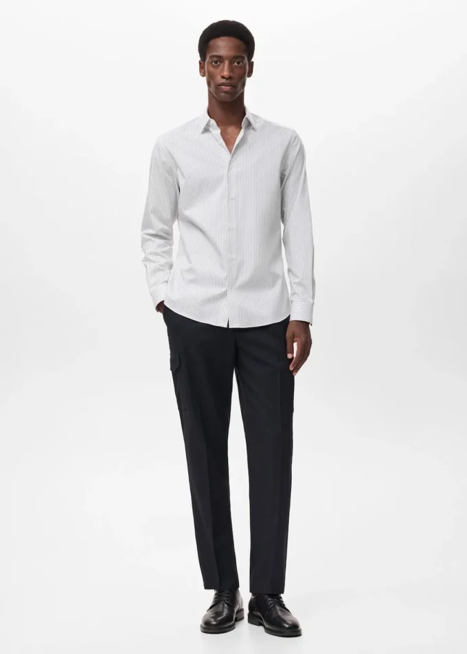 Koszula w paski z bawełny, regularny krój, nie wymaga prasowania Koszula w paski z bawełny, regularny krój, nie wymaga prasowania