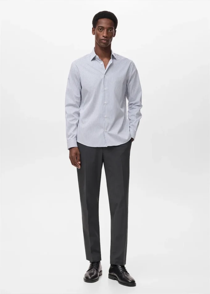 Koszula w paski z bawełny, regularny krój, nie wymaga prasowania Koszula w paski z bawełny, regularny krój, nie wymaga prasowania