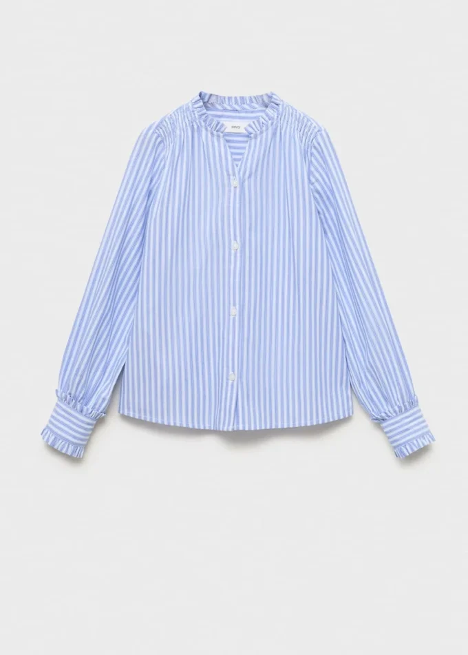 Koszula w paski z plisowanymi detalami Koszula w paski z plisowanymi detalami