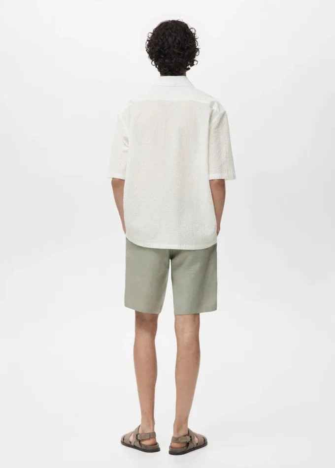 Koszula w prążki z efektem marszczenia Koszula w prążki z efektem marszczenia