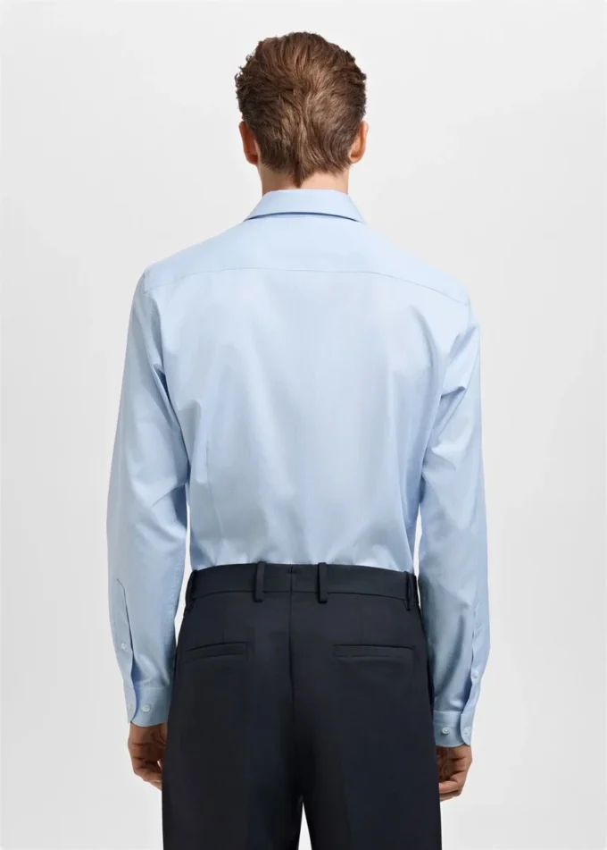 Koszula wizytowa z bawełny Giza o dopasowanym kroju w paski Koszula wizytowa z bawełny Giza o dopasowanym kroju w paski