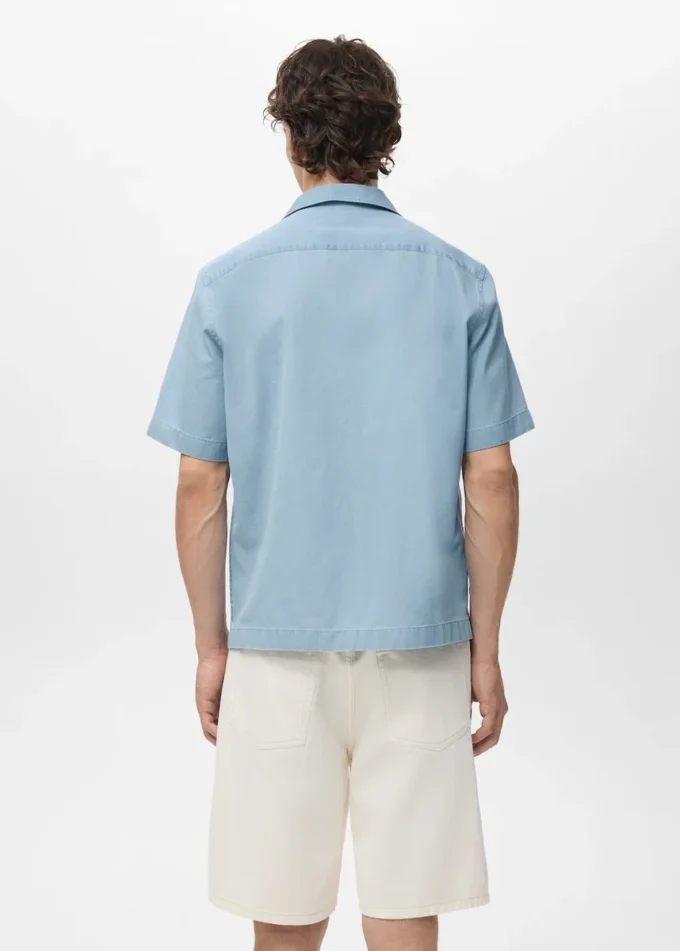 Koszula z 100% bawełny dżinsowej Koszula z 100% bawełny dżinsowej