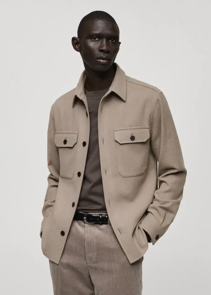 Koszula z flaneli z mieszanki wełny Koszula z flaneli z mieszanki wełny