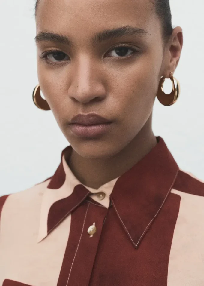 Koszula z geometrycznym nadrukiem Koszula z geometrycznym nadrukiem