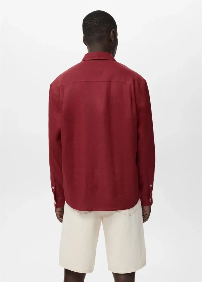 Koszula z kieszenią, 100% len Koszula z kieszenią, 100% len