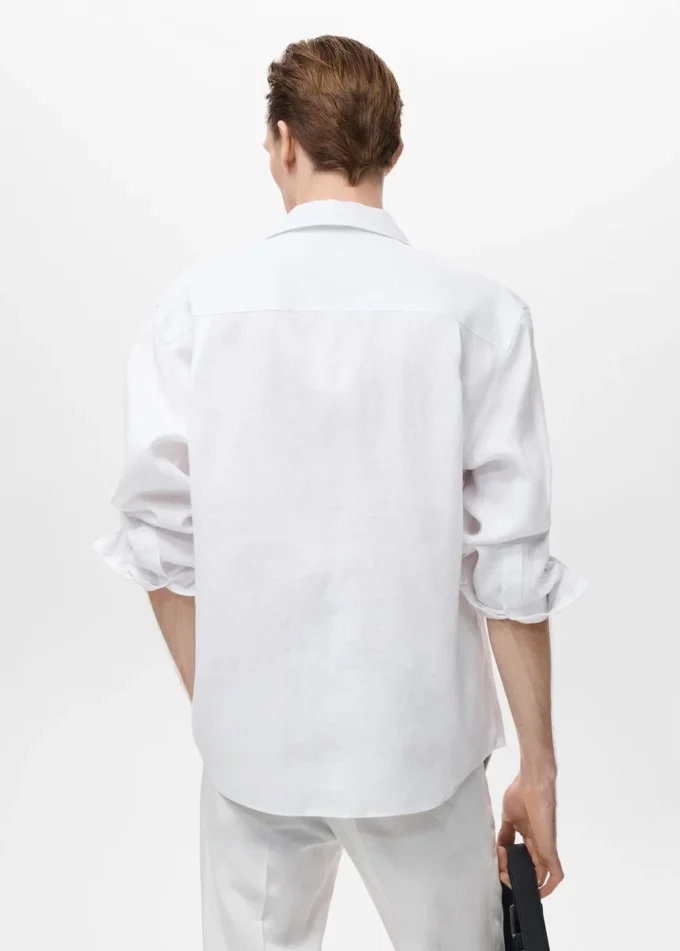 Koszula z kieszenią, 100% len Koszula z kieszenią, 100% len