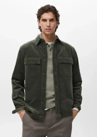 Koszula z kieszeniami z sztruksu