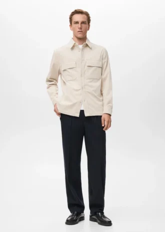 Koszula z kieszeniami z sztruksu
