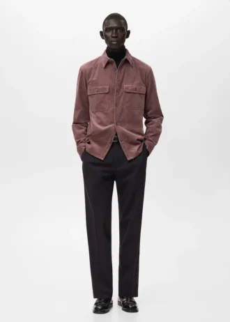 Koszula z kieszeniami z sztruksu