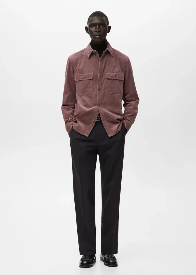 Koszula z kieszeniami z sztruksu Koszula z kieszeniami z sztruksu